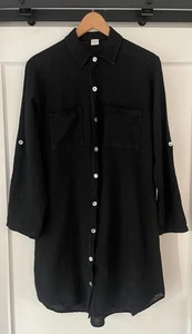 Blanco By Nature Oversized Button Down Tunic - Women’s XL - Made in Peru 🇵🇪 - Picture 1 of 10