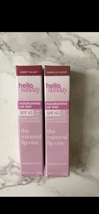 Hello Sunday Set-Mineral Lip One SPF 45 Nourishing Lip Tint Berry Balm & Vanilla - Picture 1 of 4