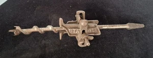 Vintage Stanley No 49 Erdbohrer Bit Tiefenanschlag Messgerät Werkzeug - Bild 1 von 9