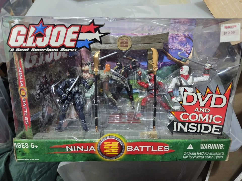 GI Joe Ninja Battles Paquete de 5 Juego DVD y Cómic con Ojos de Serpiente Sombra de Tormenta NUEVO Foto 1 de 1