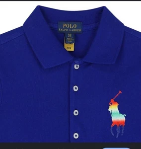 POLO RALPH LAUREN Girls Size XL 16 Blue Pique Polo Short Sleeve Tennis Dress - Picture 1 of 14