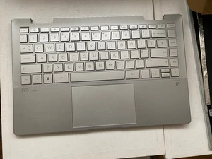 HP PAVILION X360 14-EK1511NA PALMREST / TOUCHPAD SILVER P/N N09604-031 READ - Picture 1 of 21