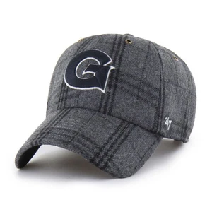 Unisex '47 Gray Georgetown Hoyas Plaid Windowpane Clean Up Adjustable Hat - Picture 1 of 2
