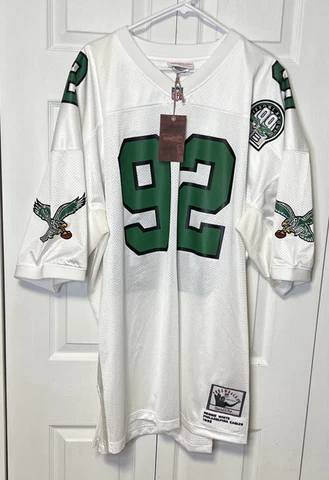 Reggie White Mitchell Ness Throwback 1992 Philadelphia Eagles Jersey Size 60 NWT Cover