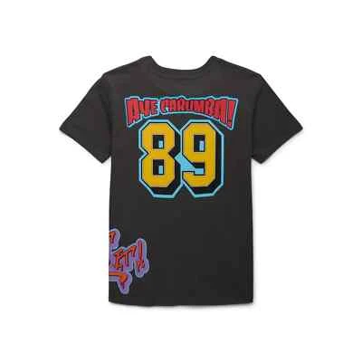 NEW Bart Simpson Boys 6/7 Tee Skull & Flames Embroidered + “AYE CARUMBA! 89” - Image 1 of 2