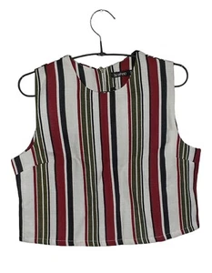 Boohoo Colourful Striped woven Crop Top. BLOUSE SIZE :10  - Picture 1 of 7