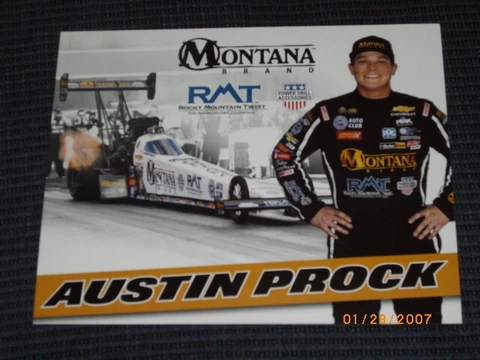 2019 AUSTIN PROCK "MONTANA BRAND" TOP FUEL NHRA POSTCARD Cover