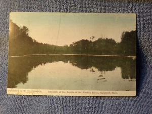 Vintage Postcard, Eventide At The Rapids Of The Nashua River, Pepperell, Mass. - Picture 1 of 2