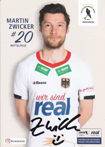 Martin ZWICKER - Deutschland, Silber Olympia 2024 Hockey, Original-Autogramm! - Bild 1 von 1