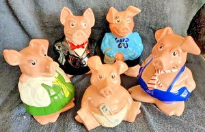 NatWest Piggy Bank Set – Woody Annabel Maxwell Hilary Nathaniel – Wade-complete - Picture 1 of 21