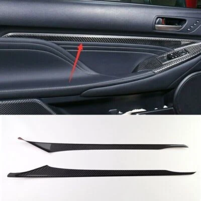 Tira de moldura de panel de puerta interior de auto de fibra de carbono para Lexus RC200t RC300 RC350 RC F  Foto 1 de 4
