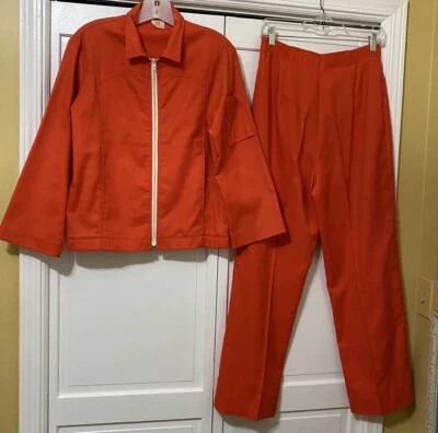 Vintage White Stag Women Red Leisure Suit 2 piece Retro MEDIUM (SEE MEASUREMENTS - Image 1 of 4