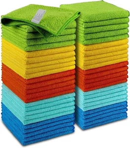 Microfiber Cleaning Cloth Set of 50 Towel Rag Car Polishing Detailing No-Scratch - Picture 1 of 13