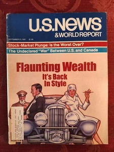 U S NEWS World Report Magazine September 21 1981 Flaunting Wealth Back In Style - Picture 1 of 1