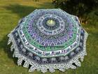 Indian Garden Umbrella Mandala Cotton Patio Outdoor Sun Shade Large Parasol 80"