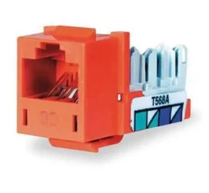 Hubbell Premise Wiring HXJ6OR Jack, Orange, Cat6, Rj45 - Picture 1 of 3