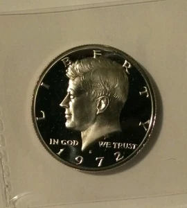 1972 S Proof Kennedy Half Dollar Tough Deep Cameo - Picture 1 of 2
