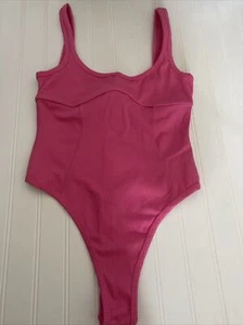 For Love and Lemons Bodysuit rosa gerippt klein - Bild 1 von 5
