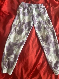 Art Class Girls Sweatpants Burlesque Purple/green Cotton Size L 10-12 - Picture 1 of 5