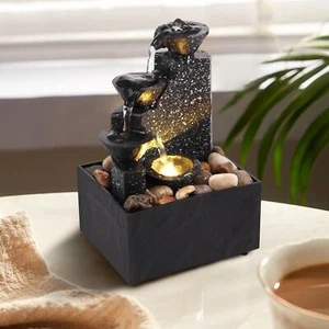 Adornos creativos de escritorio para decoración en cascada de agua que fluye pequeña sala de estar - Imagen 1 de 8