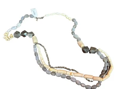 NUEVO J. Jill Collar Declaración Piedra Semipreciosa Neutra 34" Foto 1 de 4