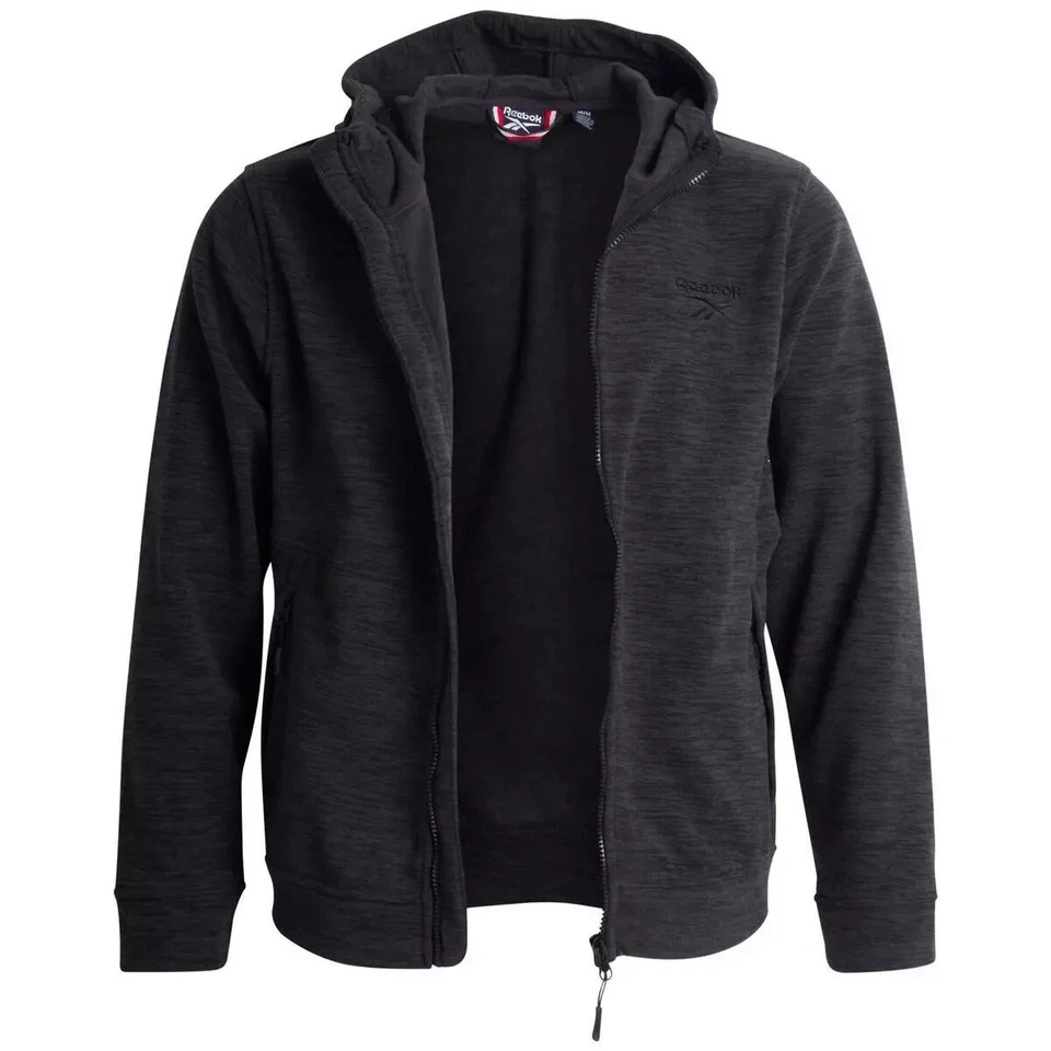 Reebok Men's OMRB1130EC Charcoal Athletic Lightweight Fleece Jacket Coat XL/EG