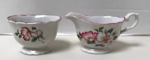 ANTIGUO TAZÓN FLORAL FOLEY CREMA Y AZÚCAR JAMES KENT LTD STAFFORDSHIRE INGLANDIA - Imagen 1 de 7