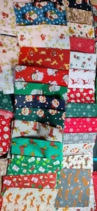 *New* Christmas Fabric Fat Quarter 12 Piece Bundle - Picture 1 of 5