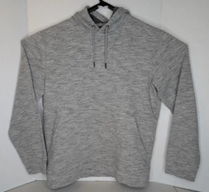 Marc Anthony Hoodie Gray Textured Raglan/Long Sleeve Pullover Slim Fit Size L - Picture 1 of 10