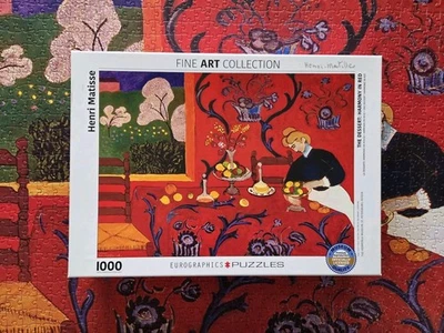 EUROGRAPHICS PUZZLE HENRI MATISSE 1000 PC Fine Art THE DESSERT: HARMONY IN RED - Image 1 of 3