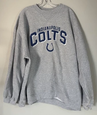 Indianapolis Colts Reebok Pullover Sudadera Hombre’s 2XL Gris NFL Fútbol Foto 1 de 4