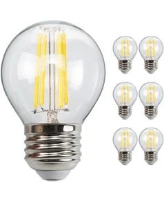 6-Pack G45 E26 LED Small Globe Bulbs 40Watt  Warm White, 400Lumens, 4W G16.5  - Picture 1 of 6