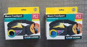 Set Of 2 Case Logic Music TranSport PS2 Cassette Player Case New Old Stock 1980 - Picture 1 of 3