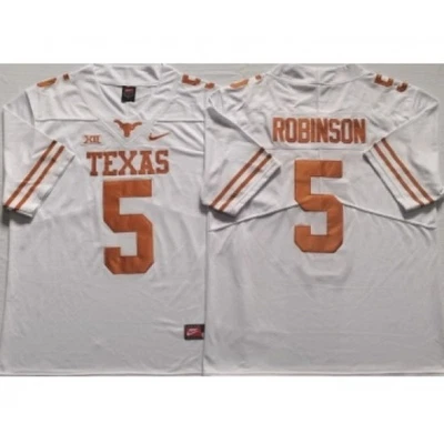 BIJAN ROBINSON TEXAS LONGHORNS #5 SPEC ED. Sewn Jersey WHITE SZ XL NWT - Image 1 of 4