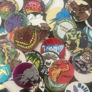Konvolut Pogs Vintage 90er, 100 Stück zufällige Milchkappe - Bild 1 von 7