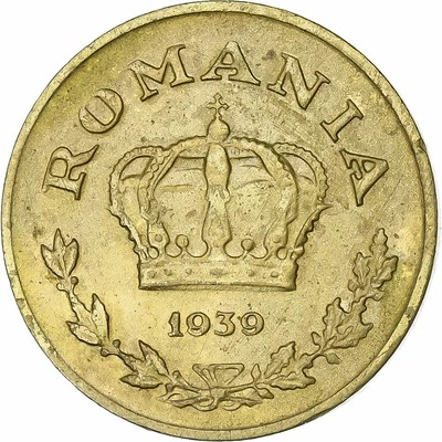 [#135688] Romania, Carol II, 1 Leu, 1939, Bucarest, Nickel brass, EF, KM:56 - Image 1 of 2