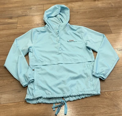 Moletom com capuz Columbia PFG leve feminino tamanho pequeno azul omnishade ventilado nas costas SPOT - Imagem 1 de 4