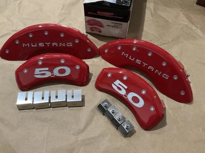 MGP 10198SM50RD RED Disc Brake Caliper Covers For 2010-2014 Ford Mustang GT - Image 1 of 4