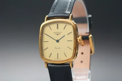 [Casi COMO NUEVO] LONGINES 960 6092 esfera dorada 27 mm reloj de cuarzo para hombre vintage Foto 1 de 4