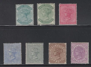 WC1_33698 H. COLONIAS BRITÁNICAS: NATAL. Precioso juego 1882-89. Sc.65-71. MH-MNH - Imagen 1 de 1