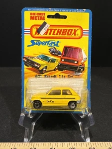 1976 Matchbox Superfast No. 21 Renault Le Car Yellow Dented Blister MOSC - Picture 1 of 10