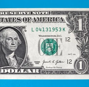 April 13, 1953 (L 04131953 K) BIRTHDAY ANNIVERSARY $1 One Dollar Bill *UNC* - Picture 1 of 4