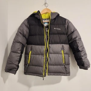Columbia Pike Lake II Hooded Jacket Omni Heat Gray Black Colorblock Flaw - Picture 1 of 13