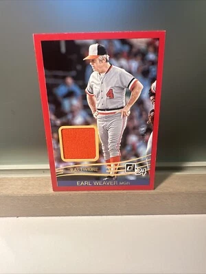 2024 Donruss Baseball Earl Weaver Red Retro 1984 Game WORN Jersey Orioles /99 - Image 1 of 3