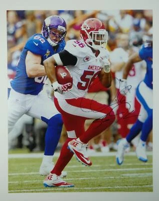 Foto firmada por Derrick Johnson de 16x20 autografiada por los Kansas City Chiefs Foto 1 de 3