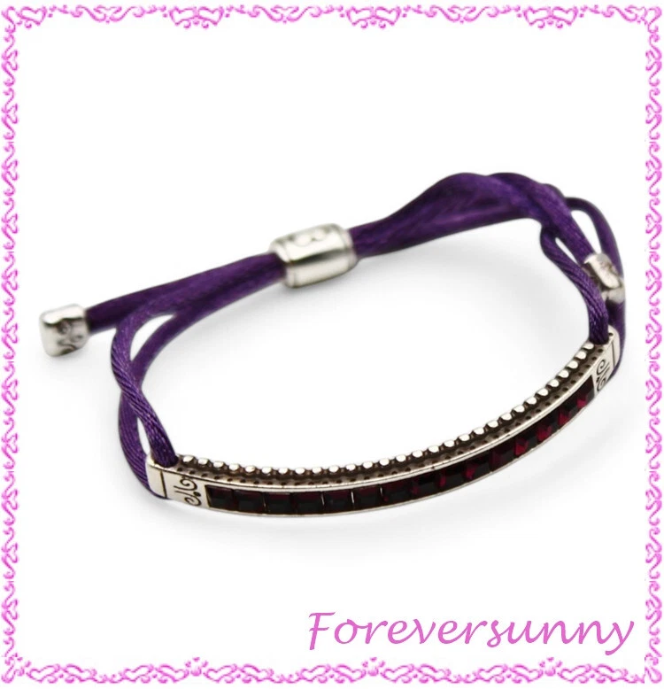 Pulsera corazón cristal púrpura Brighton retirado Foto 1 de 4