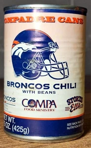 Denver Broncos Sammlerstück Compadre Dosen Compa Chili mit Bohnen Made in Denver - Bild 1 von 4