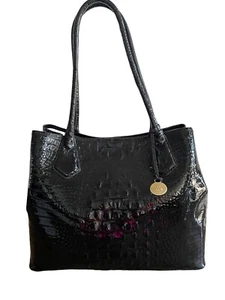 Bolso de hombro grande de charol negro Brahmin para llevar todos los viajes - Imagen 1 de 9