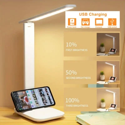 Schreibtischlampe LED Akku USB kabellos Tischlampe Leselampe Dimmbar Faltbar NEU - Bild 1 von 4