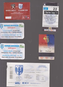LOT DE 6 TICKETS DE MATCH CHAMPIONNAT SUISSE - Imagen 1 de 2